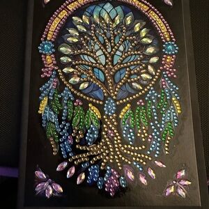 Vibrant Gemstone Tree Design Notebook